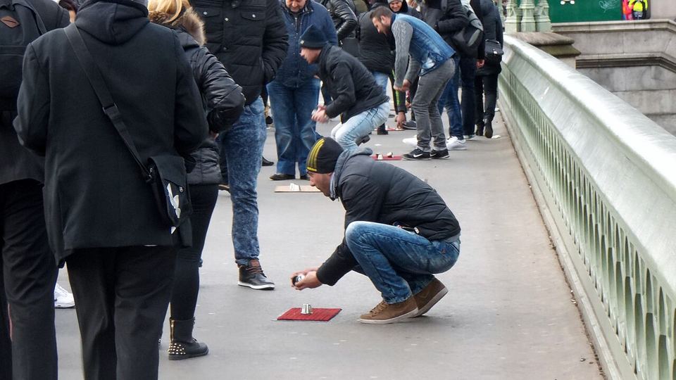 People playing gambling games