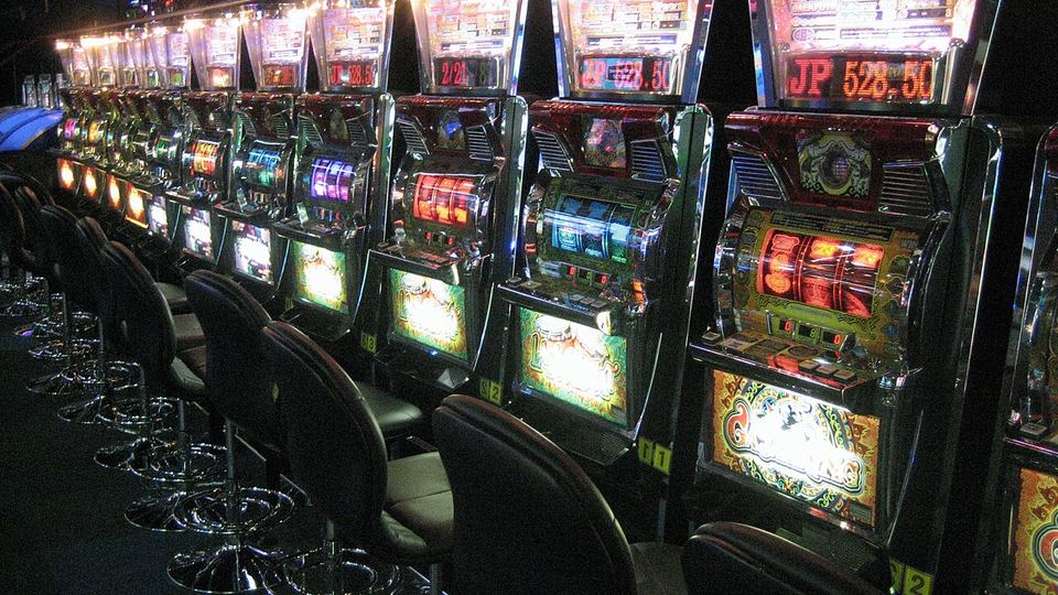 Slot machine close up